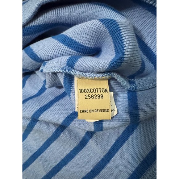 L.L.Bean Blue Striped long Sleeve Pullover Quarter Zip Sweater Women's 2X - Picture 4 of 6
